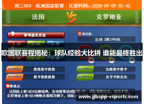 欧国联赛程揭秘：球队经验大比拼 谁能最终胜出